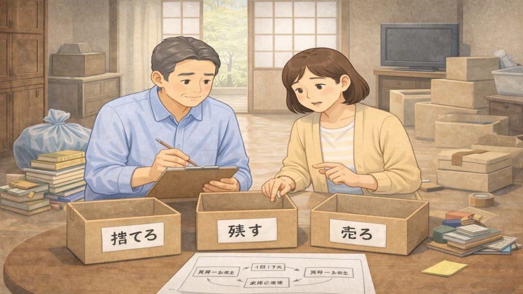 空き家の片付けで失敗する原因5つ【捨てる前に残す物の決め方】