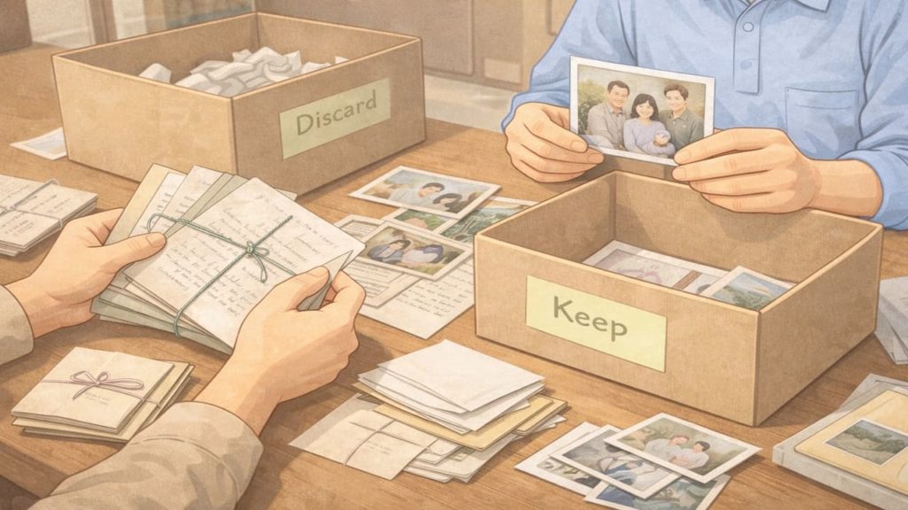 空き家の写真や手紙を片付ける工夫5つ【思い出が重い時の決め方】