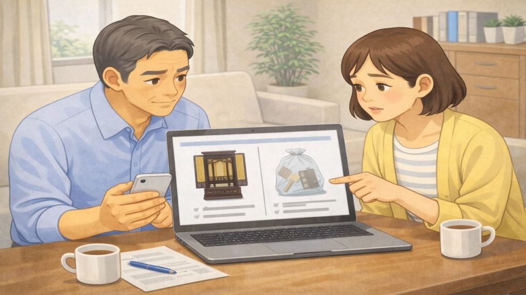 仏壇を自治体で捨てられる？5つ確認【粗大ごみと宗教的配慮の分岐点】