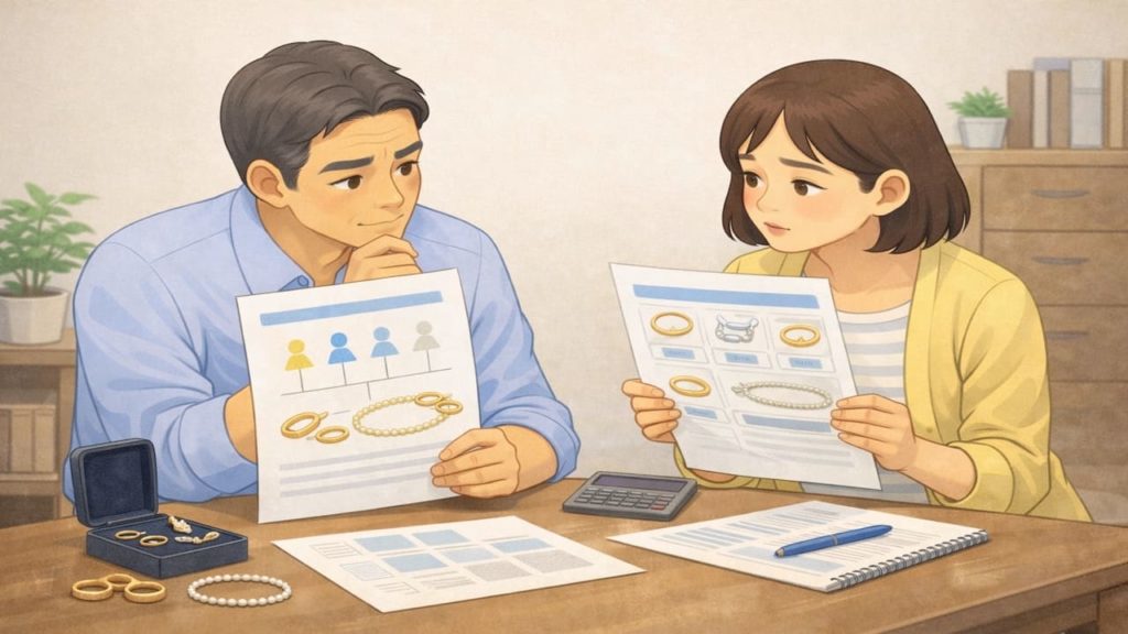 終活で貴金属をどうするか判断5つ【買取と分配で揉めない線引き】