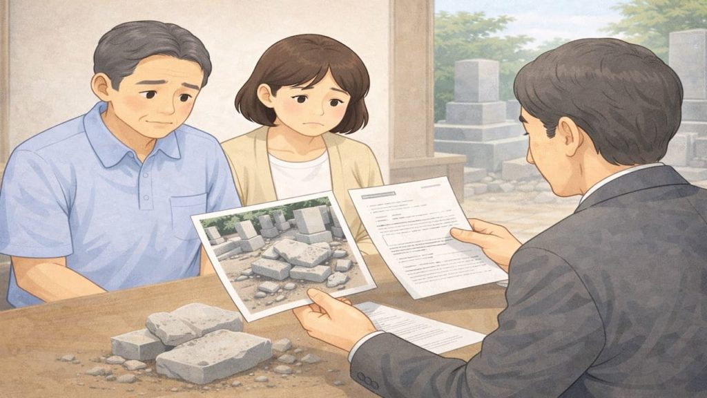 墓じまい損害賠償が起きた時どうする？【相談先と初動の順番】