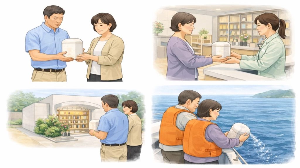 墓じまい後の遺骨はどうするのが多い？【供養先と手続きの順番】