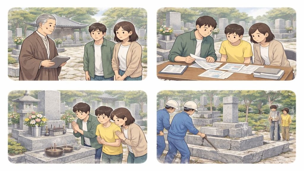 墓じまいの手順を迷わず進める5つの流れ【手続きから納骨まで整理】
