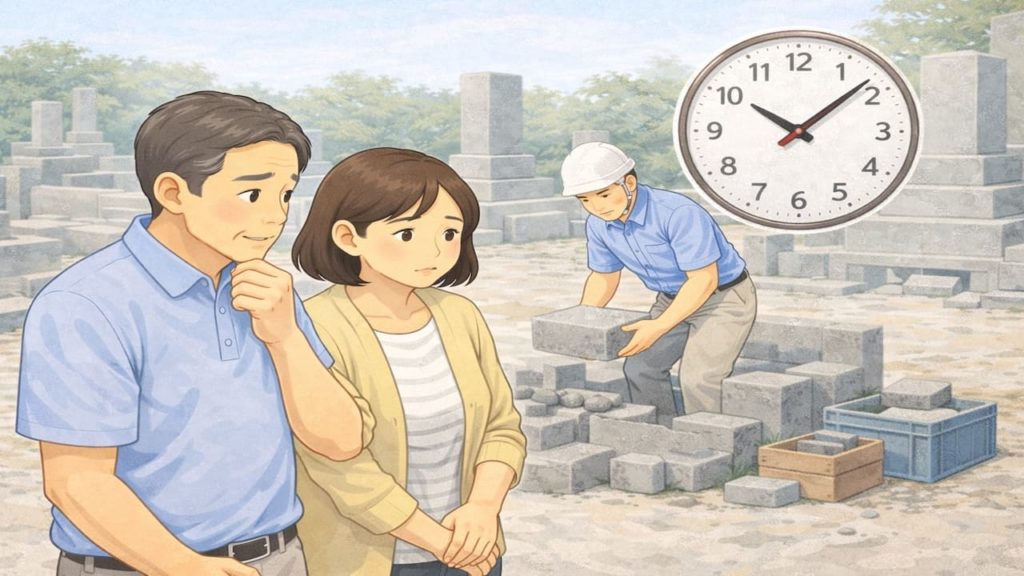墓じまいにかかる時間はどれくらい？【準備から当日の作業まで】