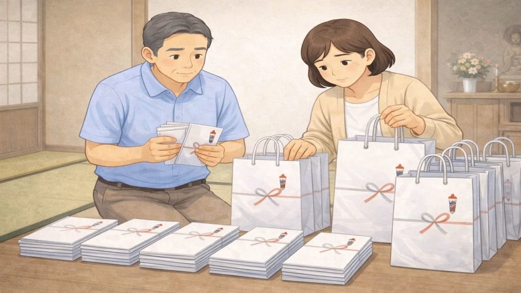 初盆のお返しはどうする？失礼回避【品物の相場と渡す順番】