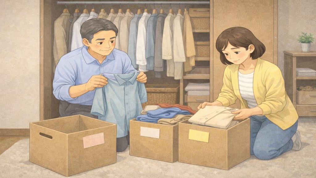 遺品整理の衣類を捨てられない時の対策5つ【残す量を決める考え方】