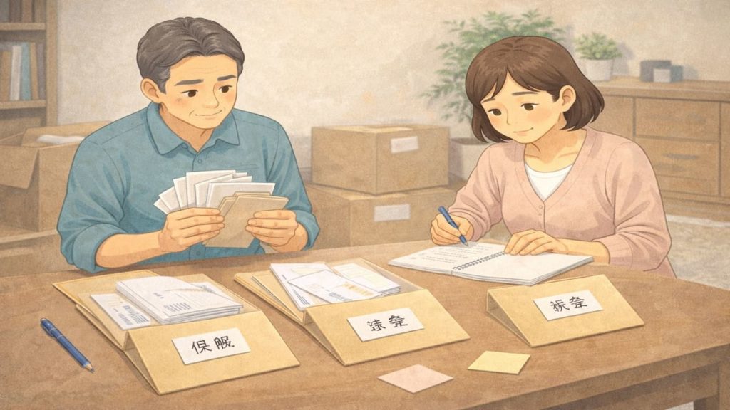 遺品整理の書類整理で困る失敗例5つ【保険年金税金を迷わない分類】