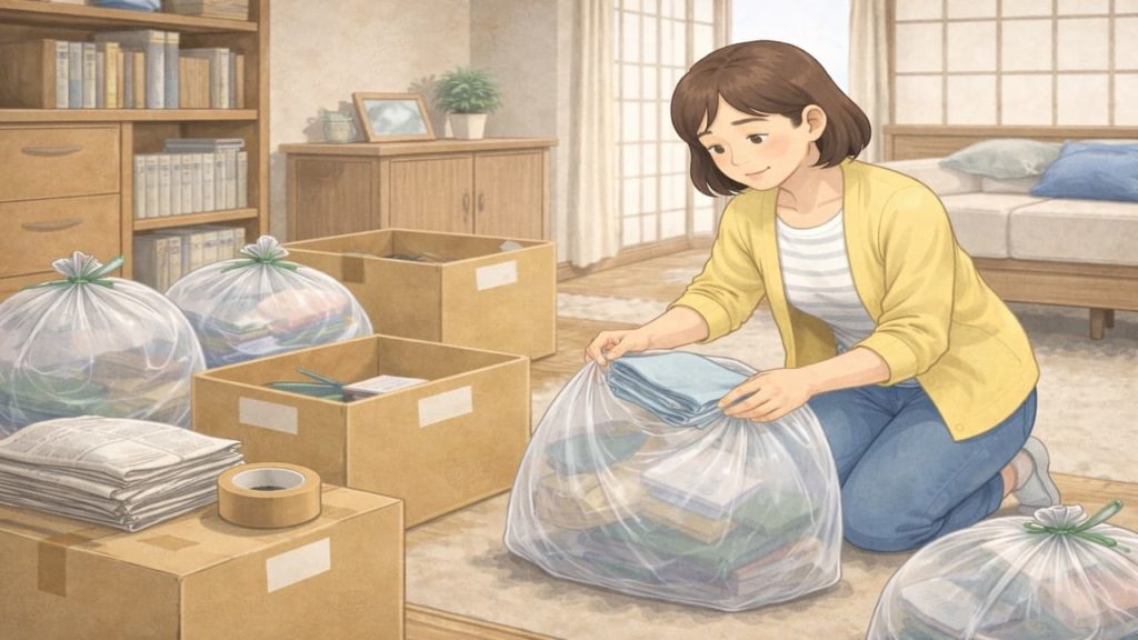 遺品整理を一人でやる時の注意点5つ【体力と心の負担を減らす】