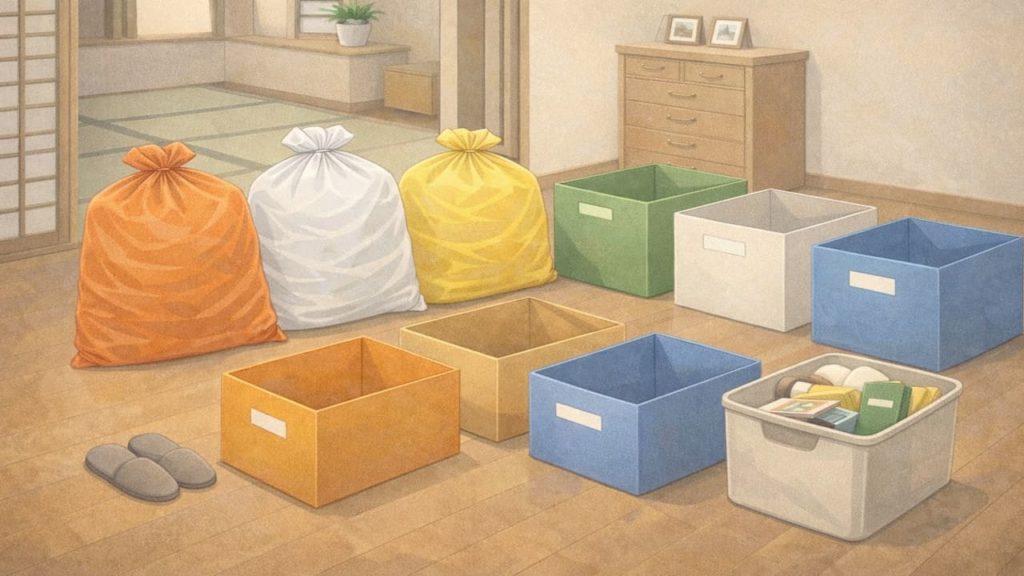 遺品整理の分別が楽になる工夫5つ【袋と箱の使い分け手順】