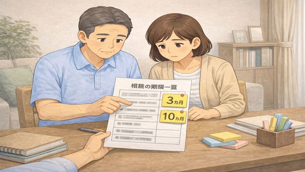 相続の期限一覧をまとめて確認【3か月・10か月の違いと順番】