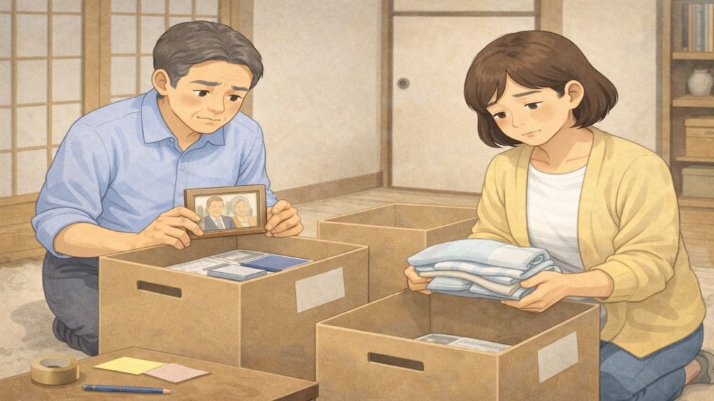 実家の遺品整理でつらい時の対策5つ【気持ちが折れない段取り】