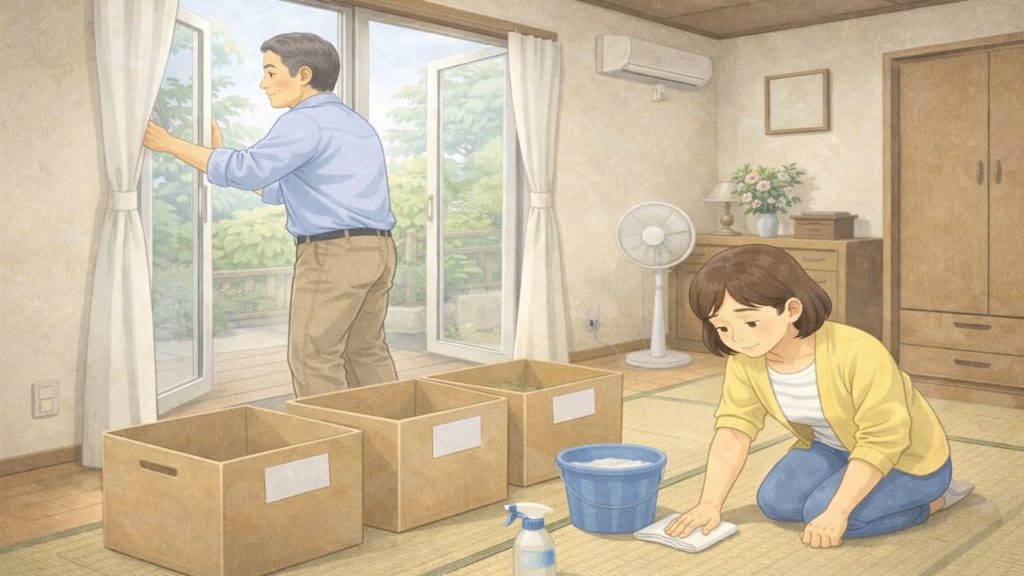 実家のカビ臭を減らす工夫5つ【換気と清掃の最低ラインを決める】