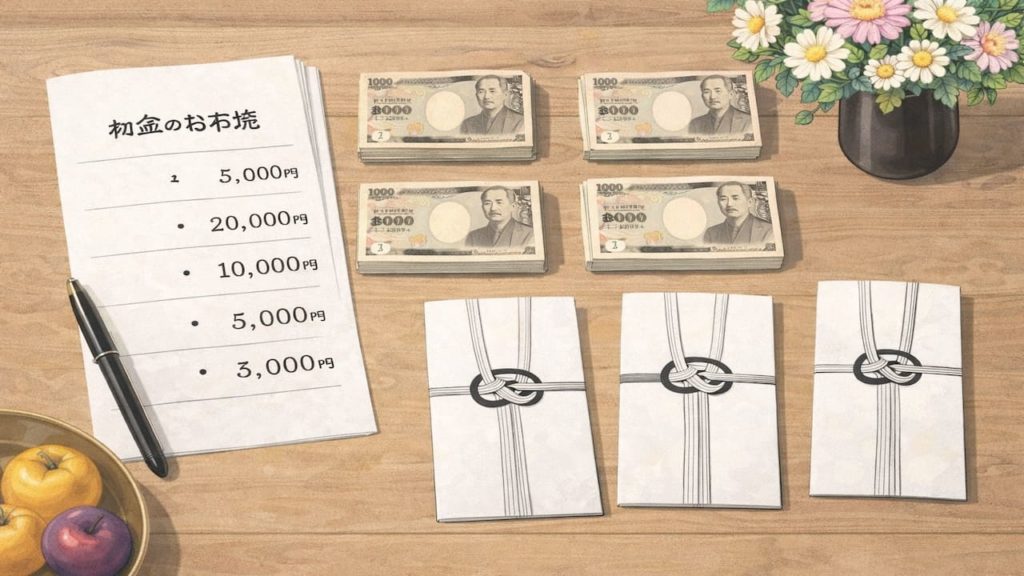 初盆のお布施はいくら？失礼を避ける【金額目安と封筒の書き方】