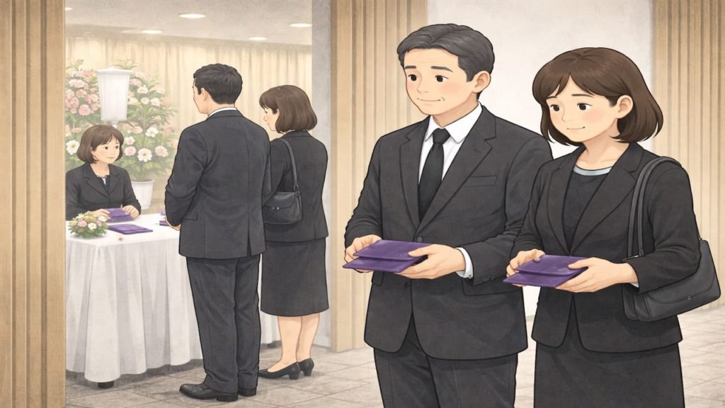 法事の香典はいつ渡す？タイミング【受付がない時の渡し方】