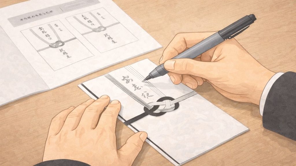 法事の香典袋の書き方は？失礼回避【表書きと名前の注意点】