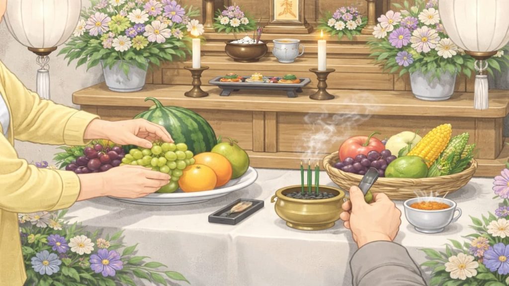 新盆のお供え物は何が無難？選び方5つ【果物・菓子の相場】