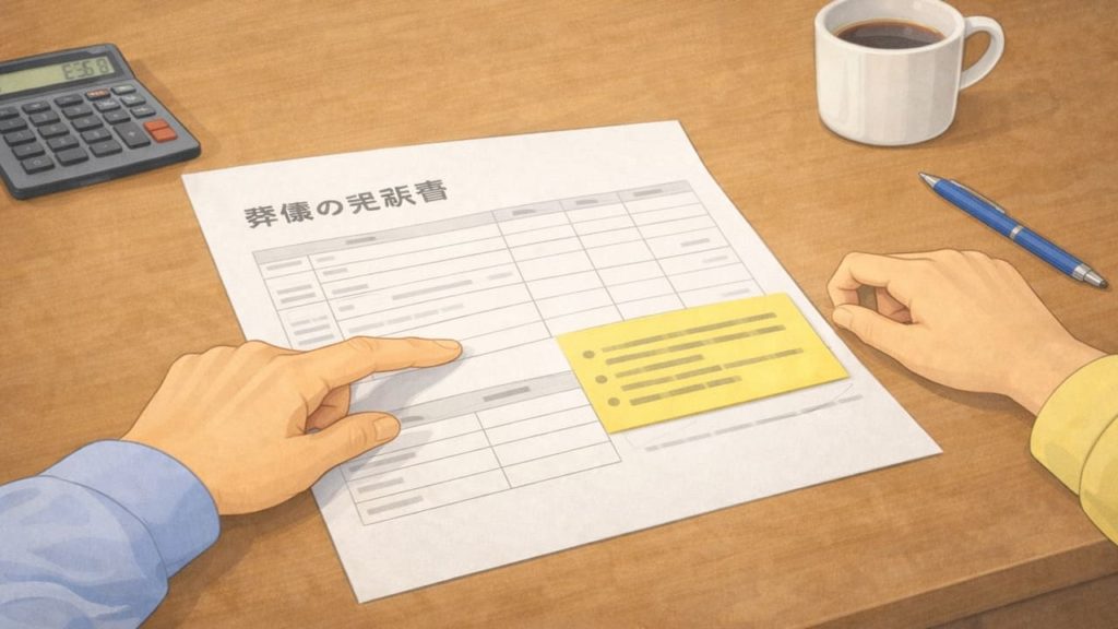 葬儀社の見積もりで確認する5つ【追加料金が出る条件の見抜き方】