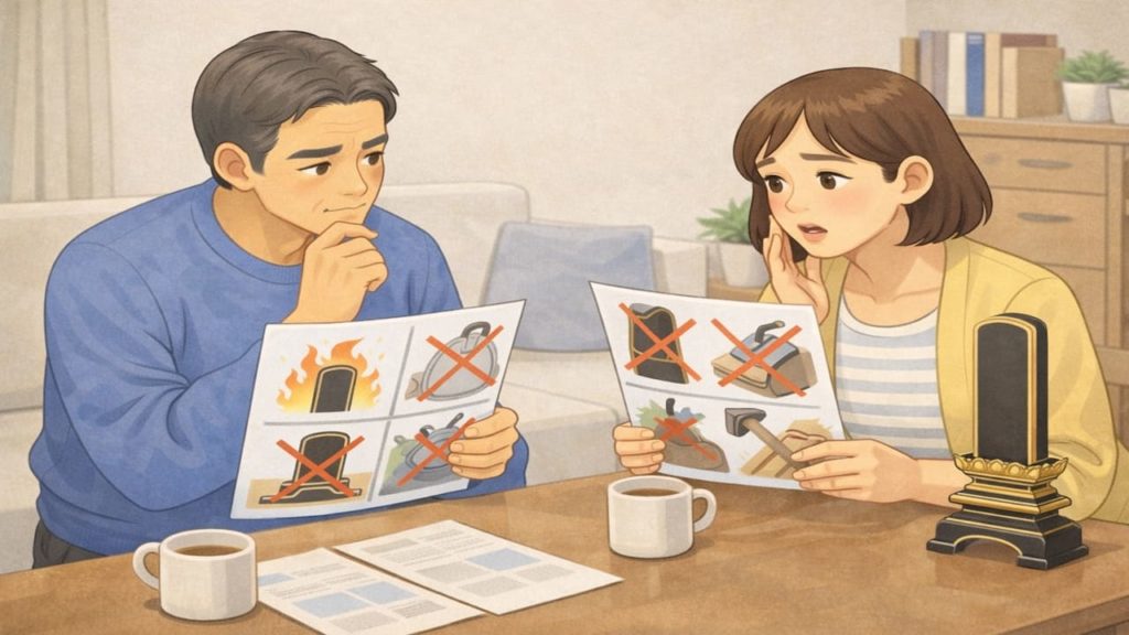 位牌を自分で処分したい時の注意点5つ【やってはいけない扱い】